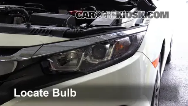 2016 Honda Civic LX 2.0L 4 Cyl. Sedan Éclairage Feux de croisement (remplacer l'ampoule)
